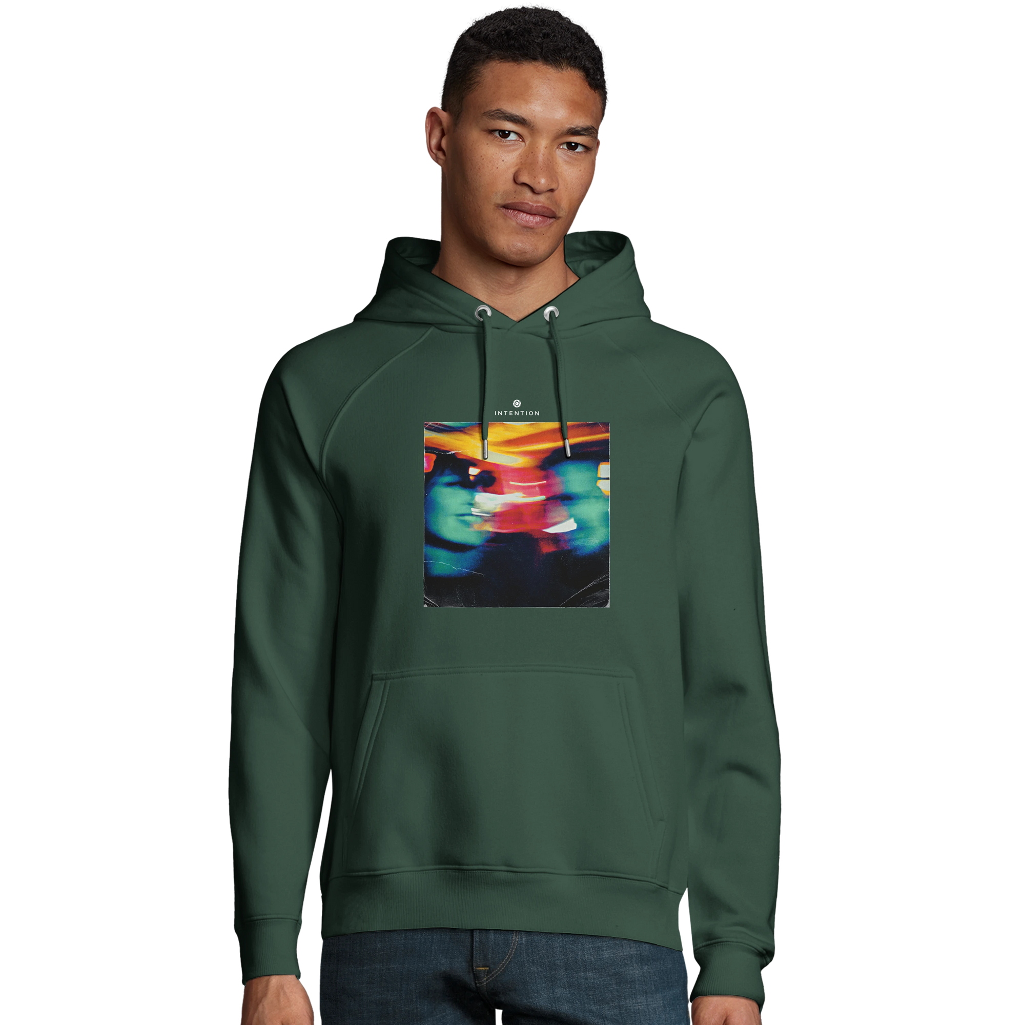 Alive - "Moving Smiles" Hoodie Bottle Green 3