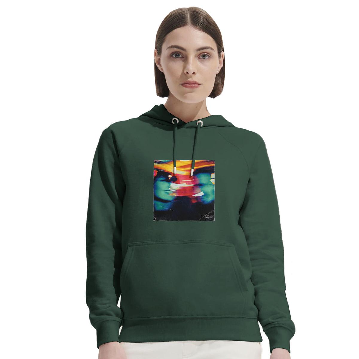 Alive - "Moving Smiles" Hoodie Bottle Green 5
