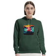 Alive - "Moving Smiles" Hoodie Bottle Green 5