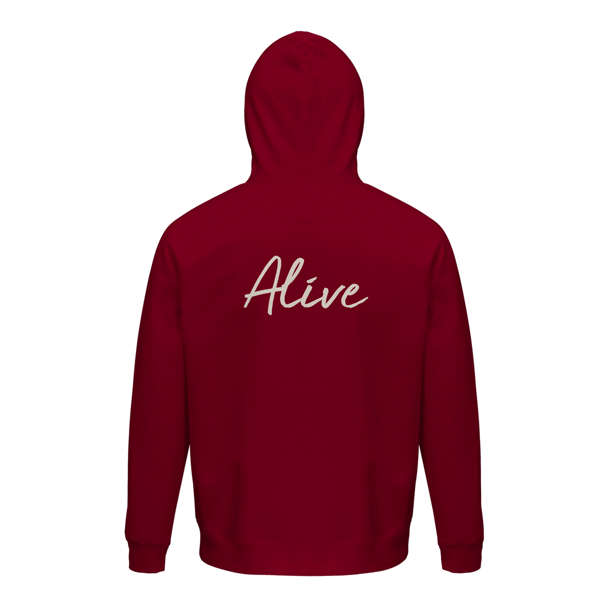 Alive - "Moving Smiles" Hoodie Burgundy 2