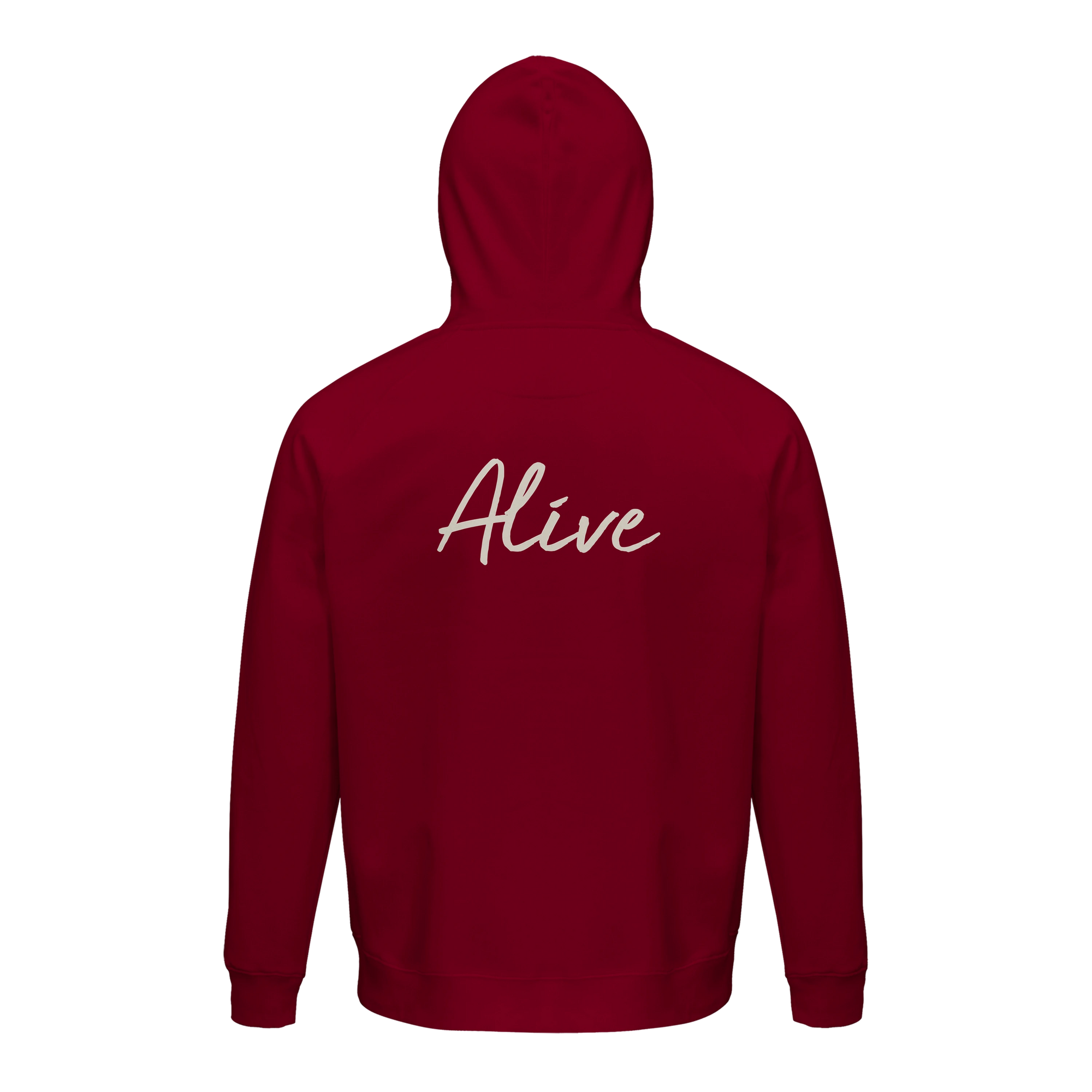 Alive - "Moving Smiles" Hoodie Burgundy 2