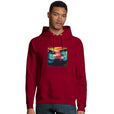 Alive - "Moving Smiles" Hoodie Burgundy 3