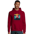 Alive - "Moving Smiles" Hoodie Burgundy 3