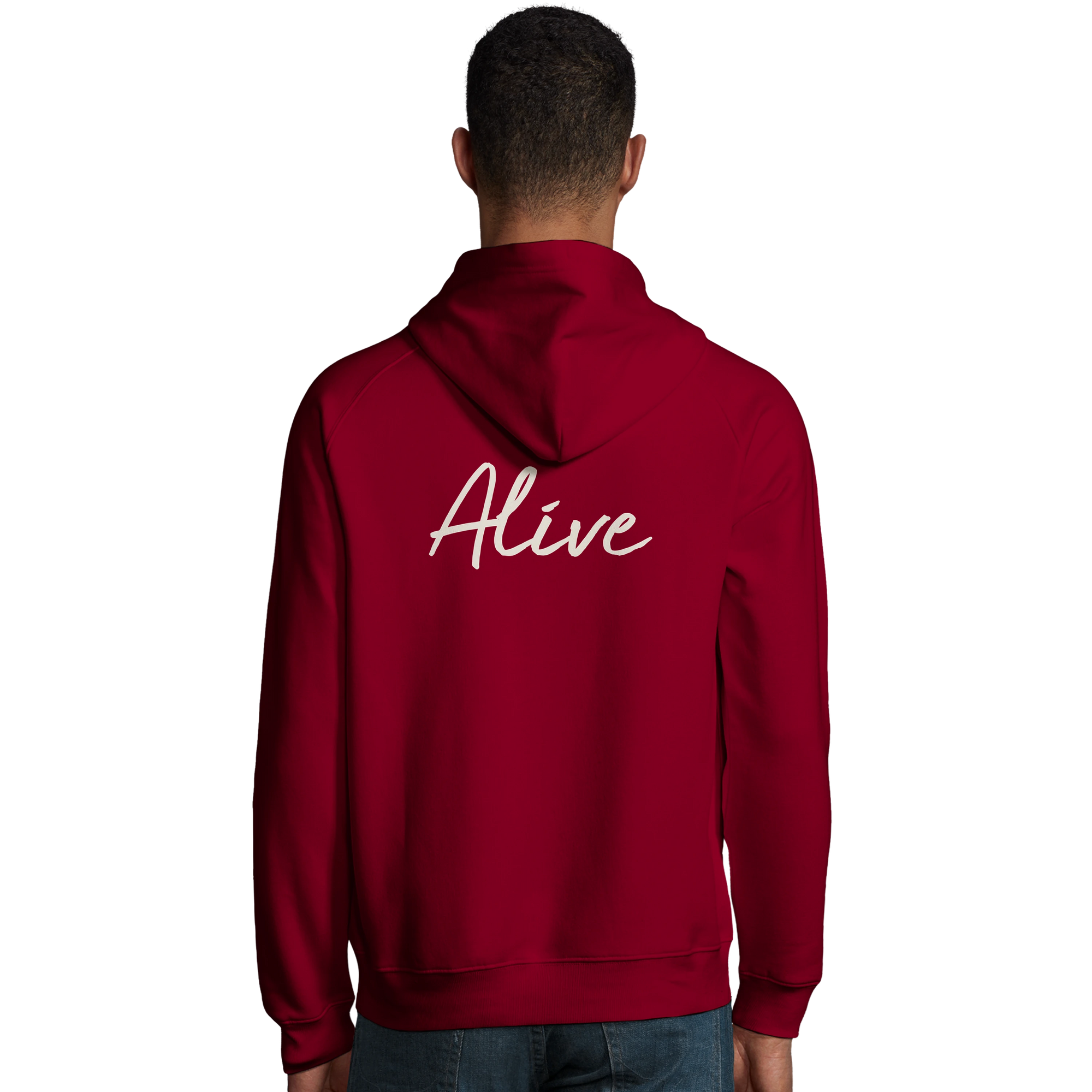 Alive - "Moving Smiles" Hoodie Burgundy 4