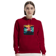 Alive - "Moving Smiles" Hoodie Burgundy 5