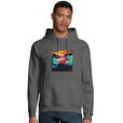 Alive - "Moving Smiles" Hoodie charcoal melange 3