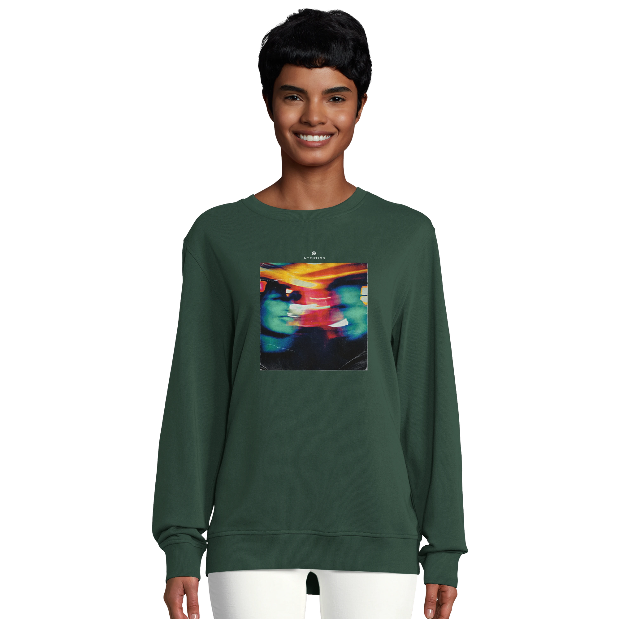 Alive - "Moving Smiles" Sweatshirt Bottle Green 5
