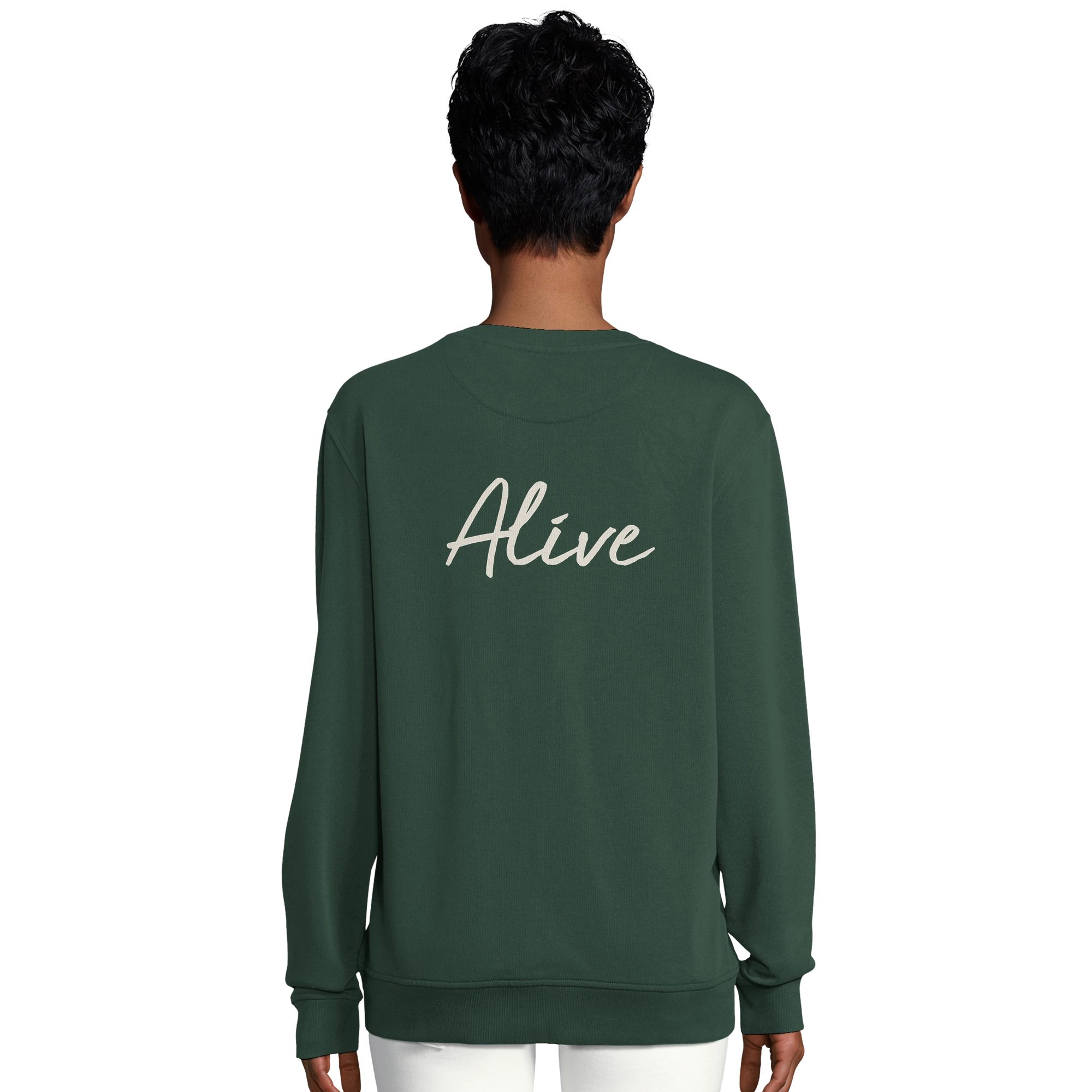 Alive - "Moving Smiles" Sweatshirt Bottle Green 6