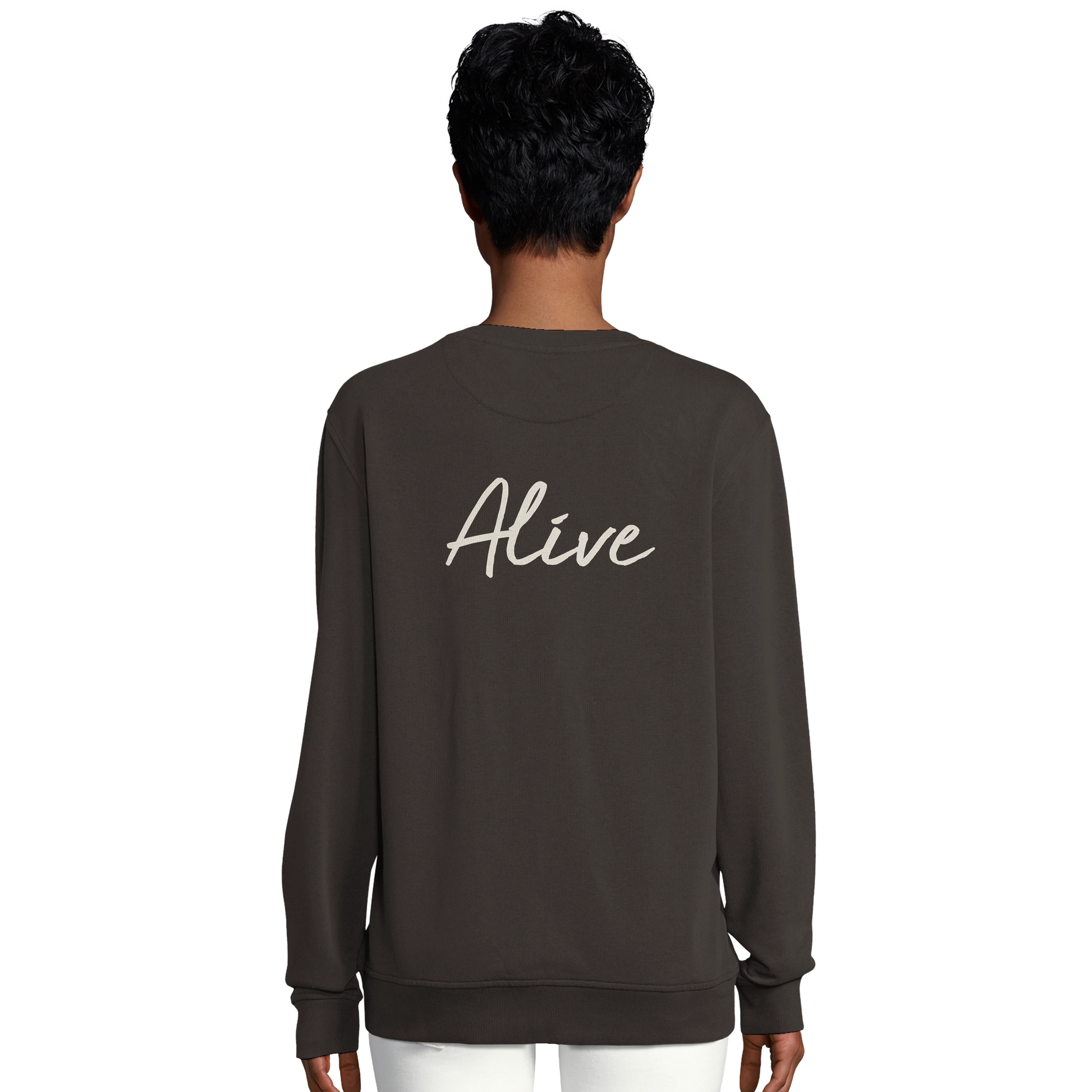 Alive - "Moving Smiles" Sweatshirt deep charcoal grey 6