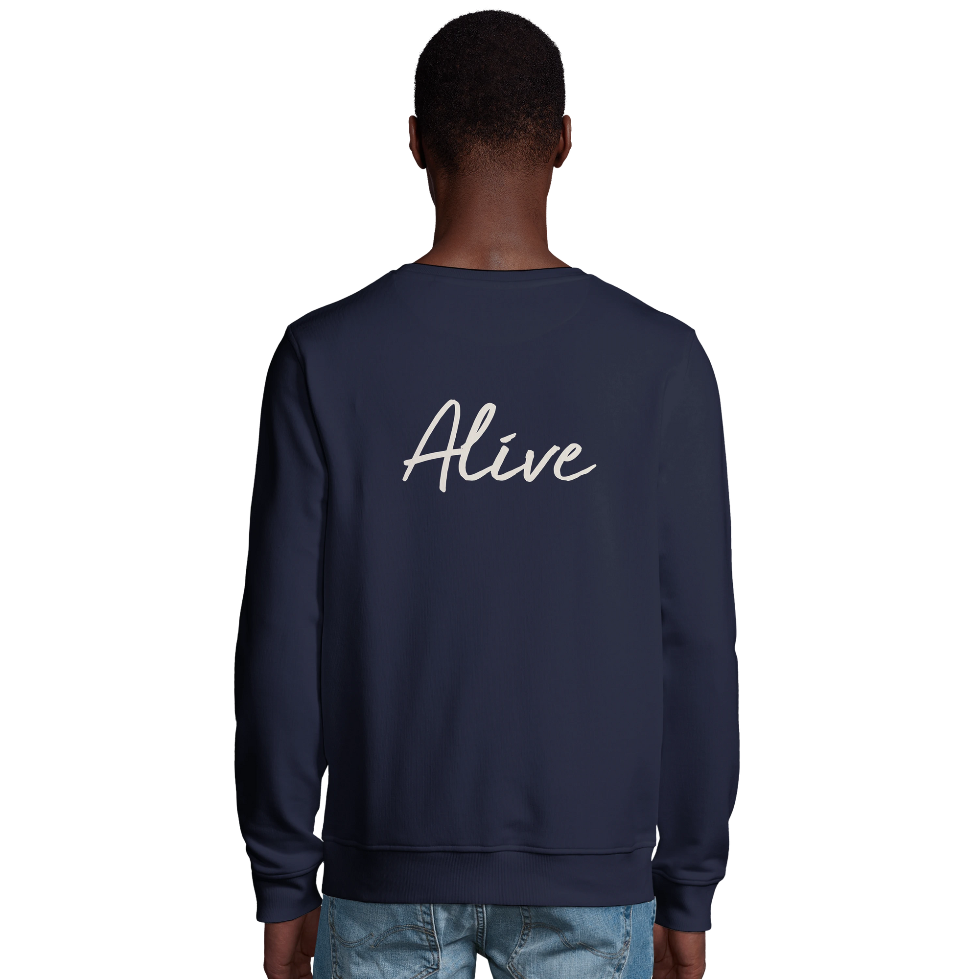 Alive - "Moving Smiles" Sweatshirt French Navy 4