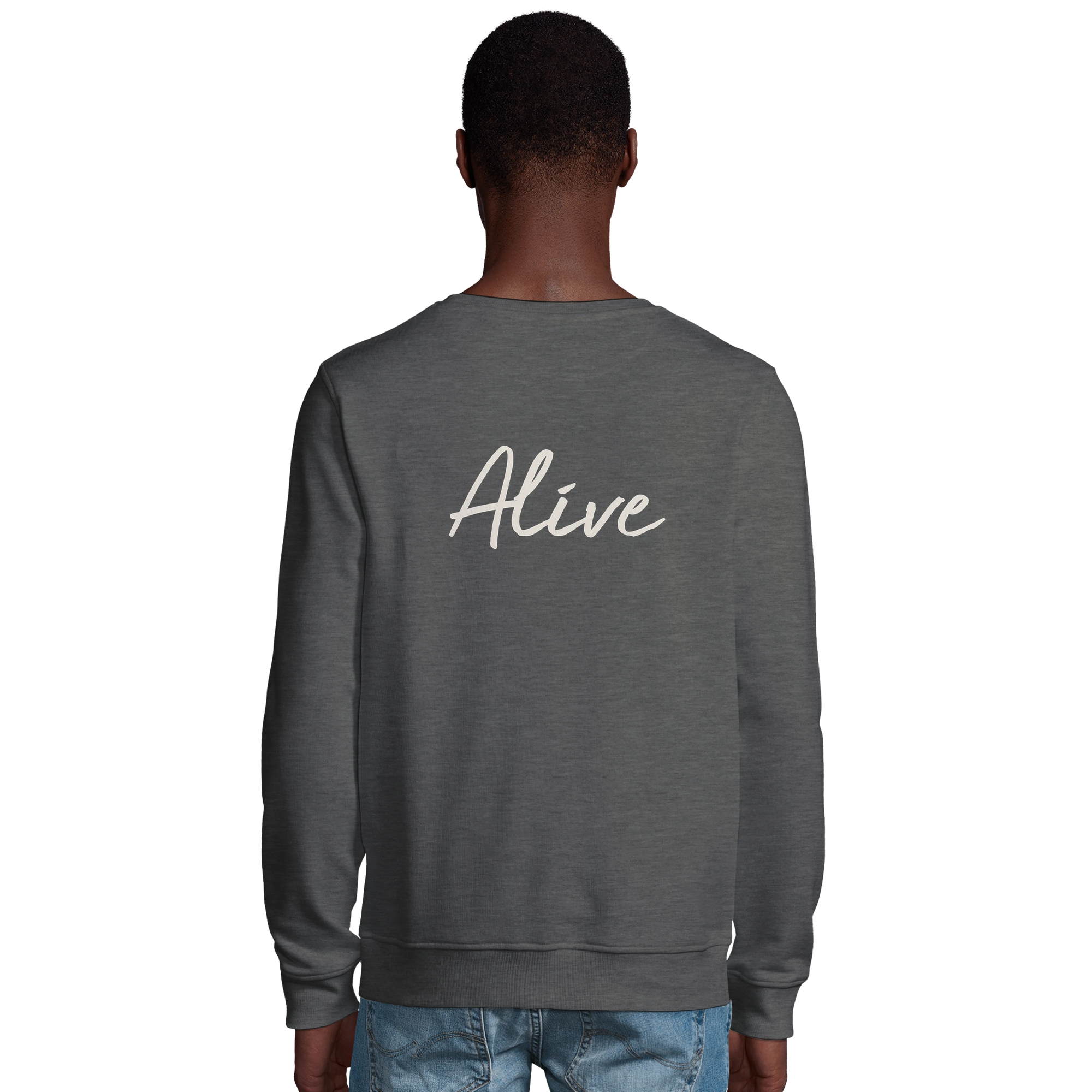 Alive - "Moving Smiles" Sweatshirt Grey Melange 4
