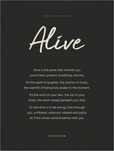 Alive Word of Intention Framed print 60x80 cm / 24x32″ Black frame Carbon paper