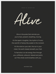 Alive Word of Intention Framed print 60x80 cm / 24x32″ White frame Carbon paper