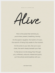 Alive Word of Intention Framed print 60x80 cm / 24x32″ White frame Linen paper