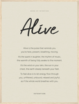 Alive Word of Intention Framed print 60x80 cm / 24x32″ Wood frame Linen paper