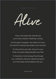 Alive Word of Intention Framed print 70x100 cm / 28x40″ Black frame Carbon paper