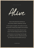 Alive Word of Intention Framed print 70x100 cm / 28x40″ Wood frame Carbon paper