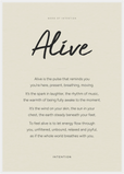 Alive Word of Intention Framed print A1 (59.4 x 84.1  cm) White frame Linen paper