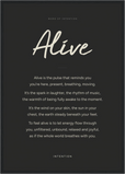 Alive Word of Intention Framed print A2 (42 x 59.4  cm) Black frame Carbon paper