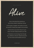 Alive Word of Intention Framed print A2 (42 x 59.4  cm) Wood frame Carbon paper