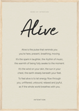 Alive Word of Intention Framed print A2 (42 x 59.4  cm) Wood frame Linen paper