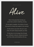 Alive Word of Intention Framed print A3 (29.7 x 42  cm) White frame Carbon paper