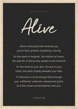 Alive Word of Intention Framed print A3 (29.7 x 42  cm) Wood frame Carbon paper
