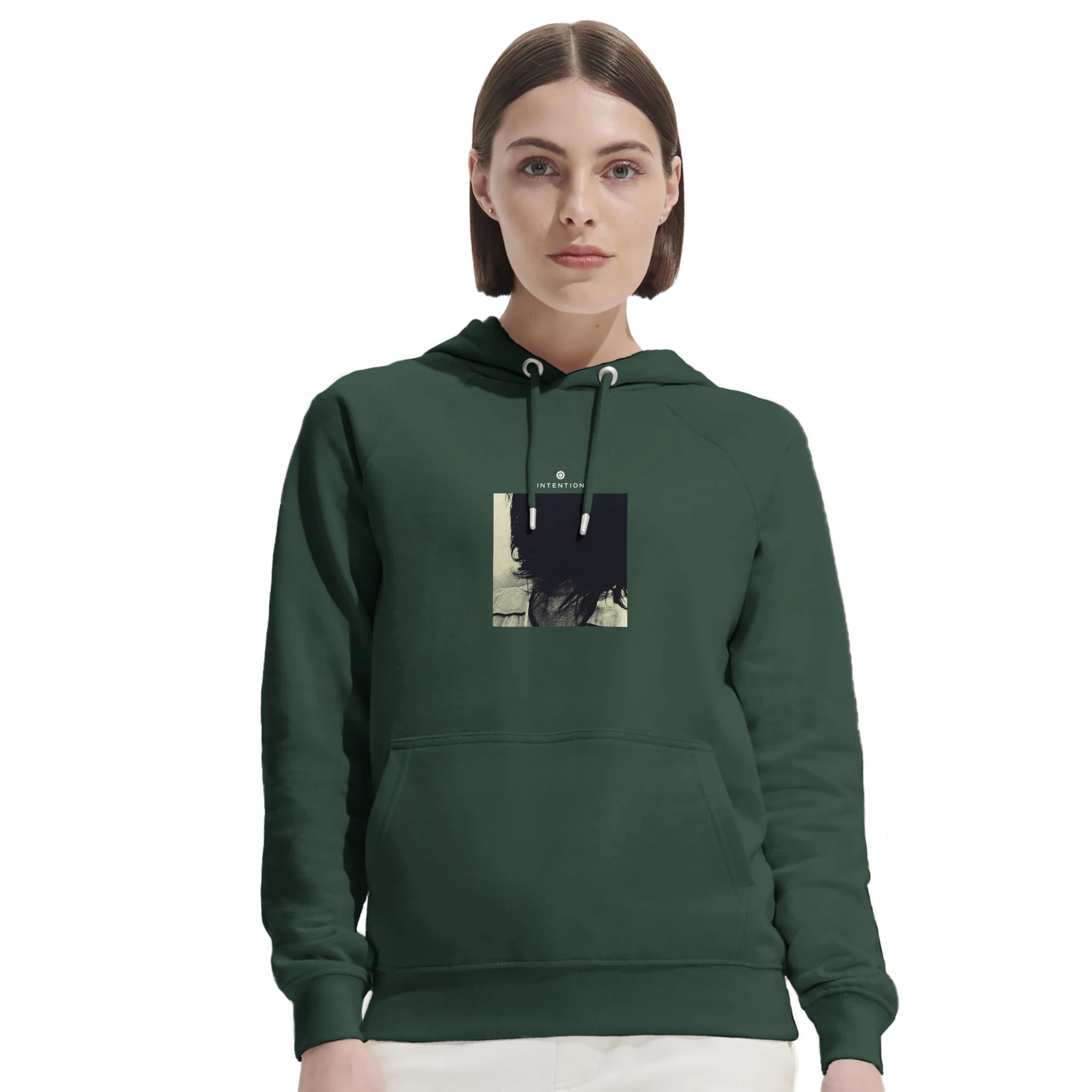 Balance Shadow of Self“ Hoodie Bottle Green , 13