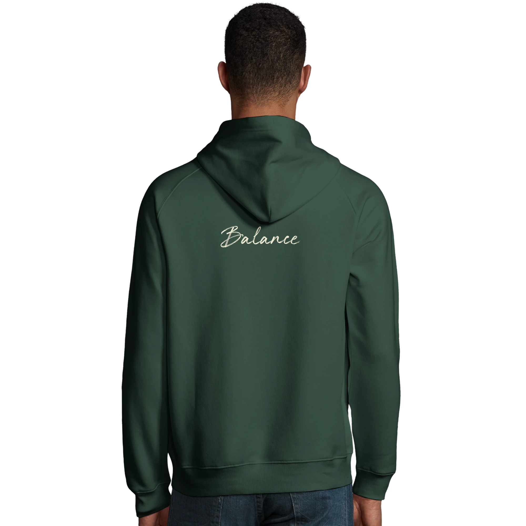 Balance Shadow of Self“ Hoodie Bottle Green , 12