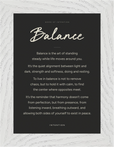 Balance Word of Intention Framed print 13x18 cm / 5x7″ White frame Carbon paper