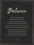 Balance Word of Intention Framed print 30x40 cm / 12x16″ Black frame Carbon paper