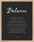Balance Word of Intention Framed print 40x50 cm / 16x20″ Wood frame Carbon paper