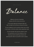 Balance Word of Intention Framed print A1 (59.4 x 84.1  cm) White frame Carbon paper