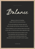 Balance Word of Intention Framed print A1 (59.4 x 84.1  cm) Wood frame Carbon paper