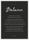 Balance Word of Intention Framed print A3 (29.7 x 42  cm) White frame Carbon paper
