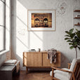 Blast Off Framed print 60x80 cm / 24x32″ Wood frame in interior