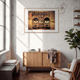 Blast Off Framed print 70x100 cm / 28x40″ Wood frame in interior