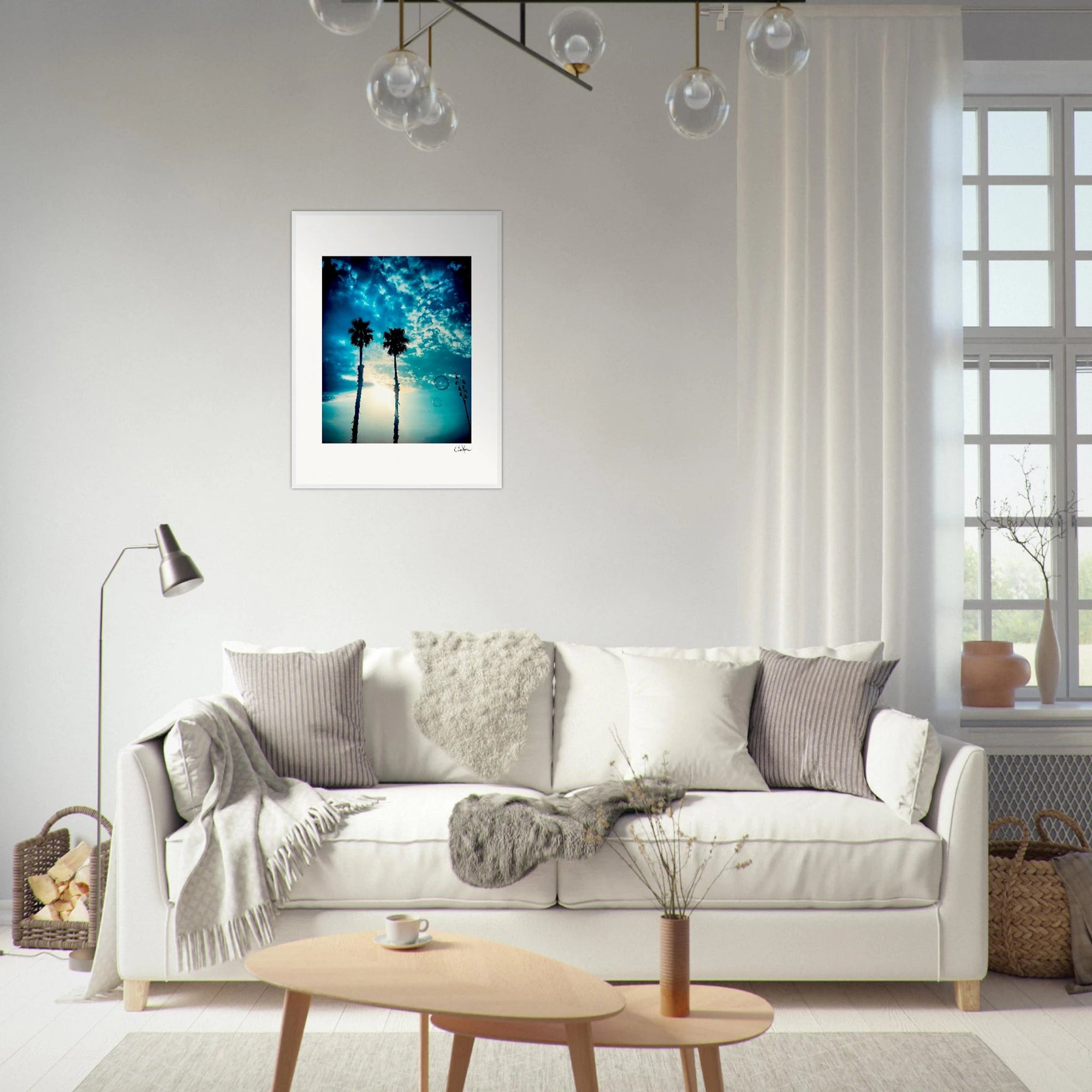 Bubbles and Sky Sticks Framed print 13x18 cm / 5x7″ White frame 4