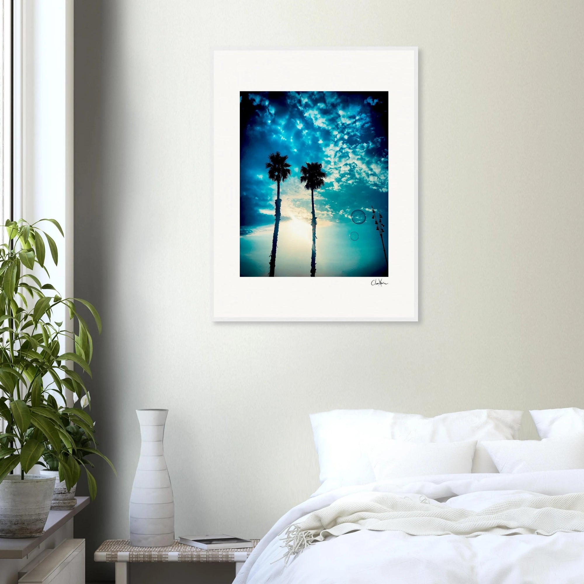 Bubbles and Sky Sticks Framed print 13x18 cm / 5x7″ White frame 5