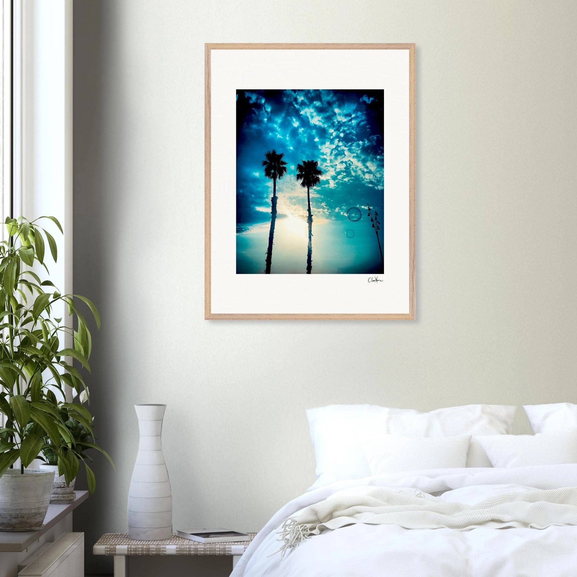 Bubbles and Sky Sticks Framed print 13x18 cm / 5x7″ White frame 5