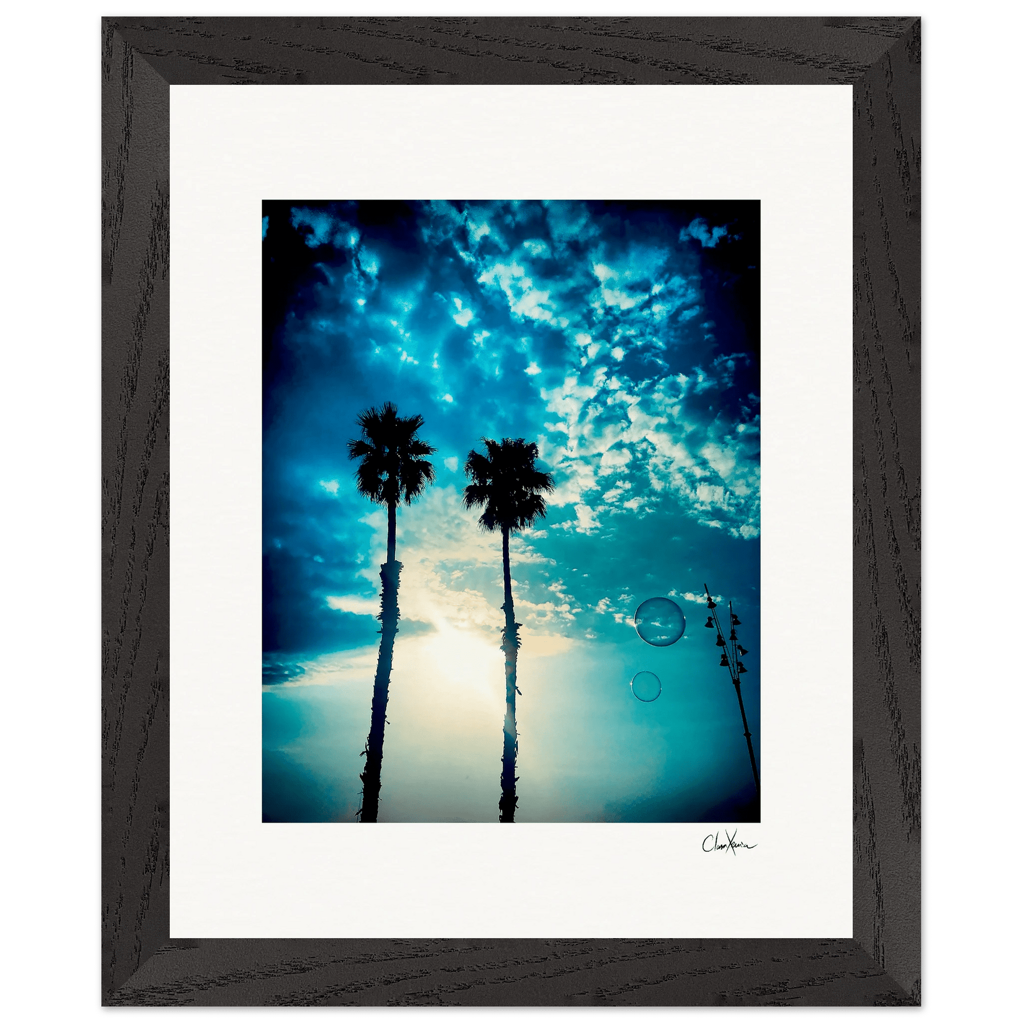 Bubbles and Sky Sticks Framed print 20x25 cm / 8x10″ Black frame 39