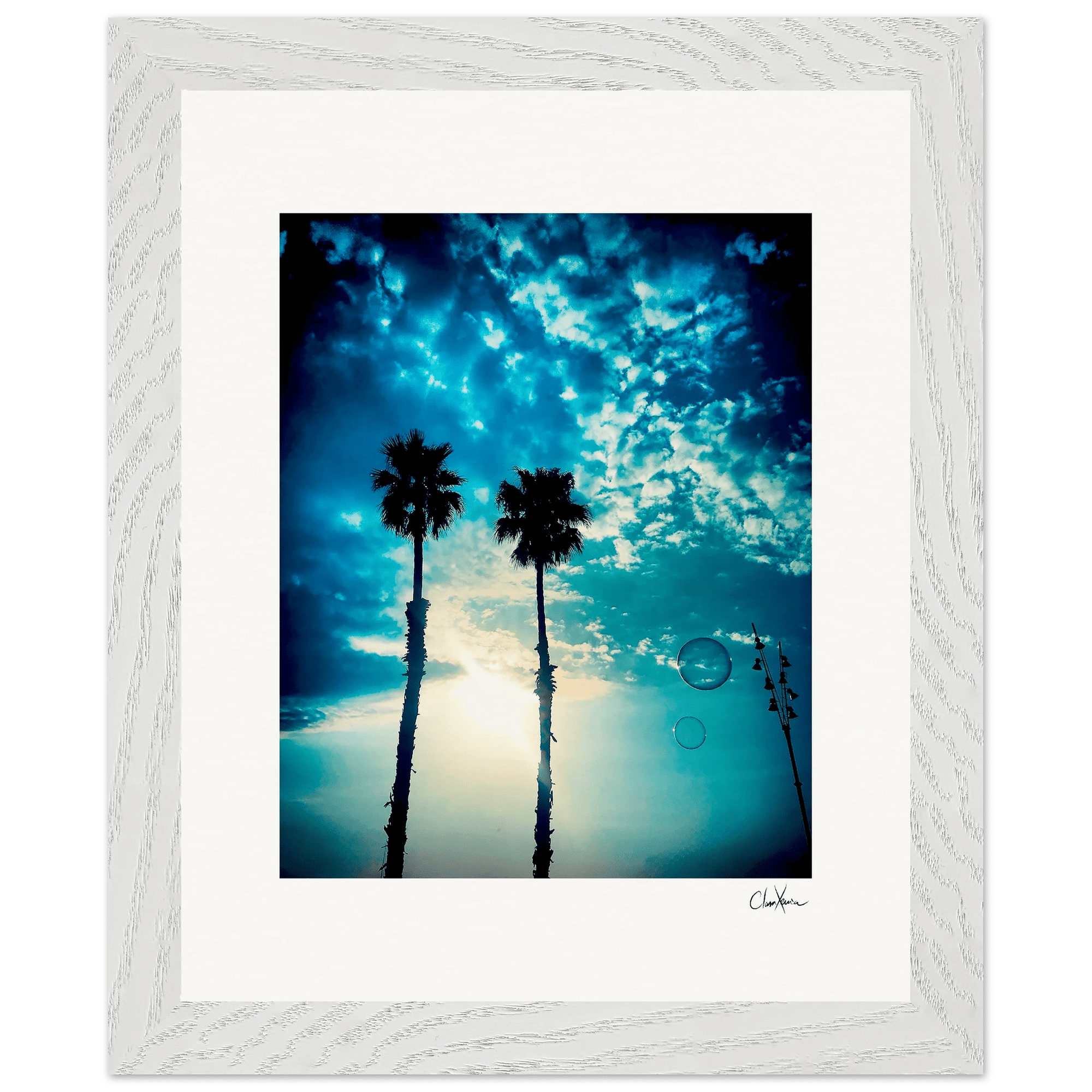 Bubbles and Sky Sticks Framed print 20x25 cm / 8x10″ White frame 6
