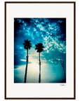 Bubbles and Sky Sticks Framed print 50x70 cm / 20x28″ Dark wood frame 35