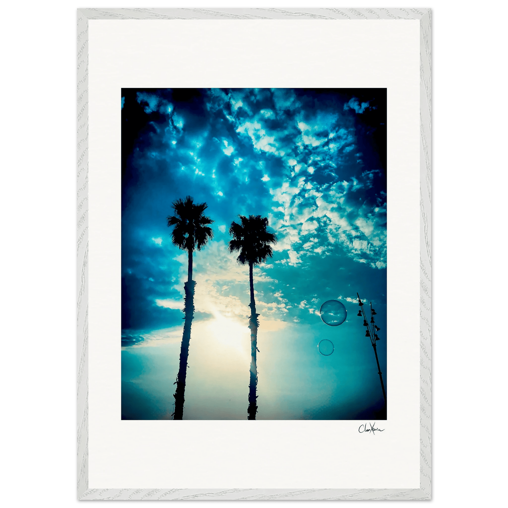 Bubbles and Sky Sticks Framed print A1 (59.4 x 84.1 cm) White frame 19