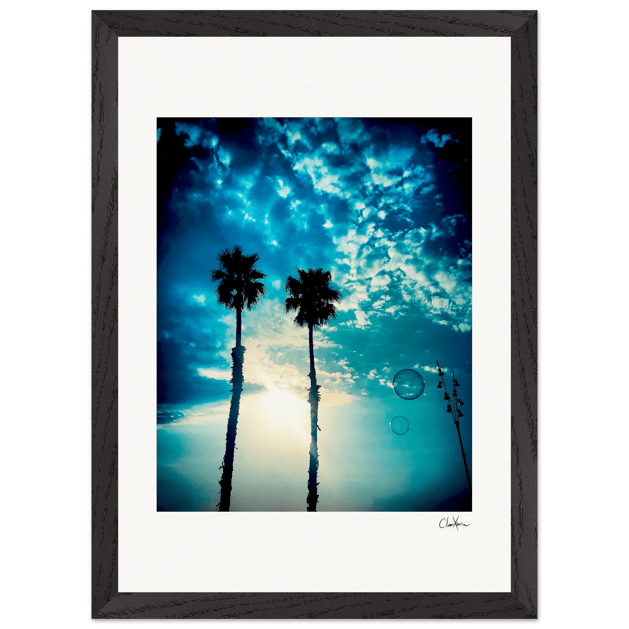 Bubbles and Sky Sticks Framed print A3 (29.7 x 42 cm) Black frame 37