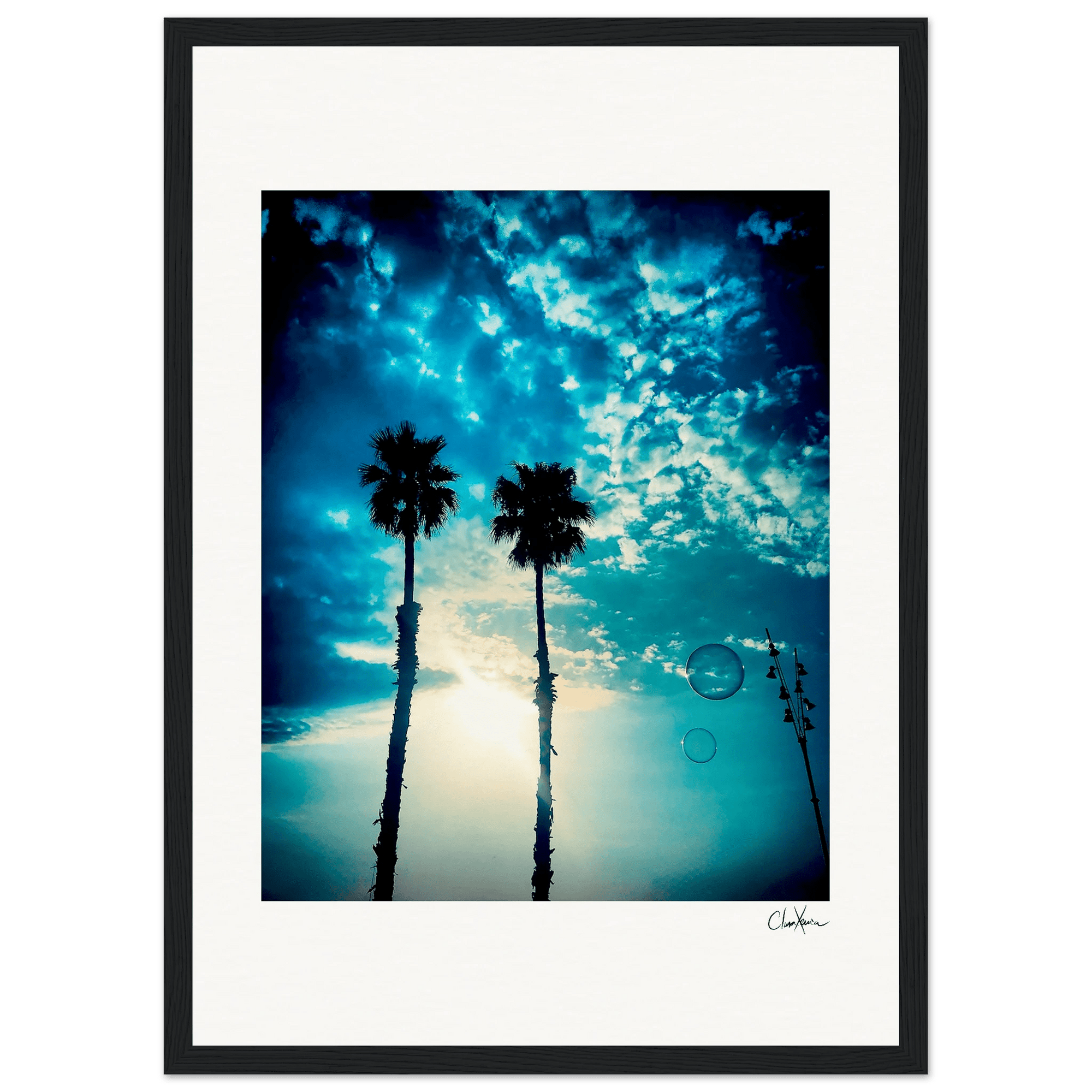 Bubbles and Sky Sticks Framed print A3 (29.7 x 42 cm) Black frame 49