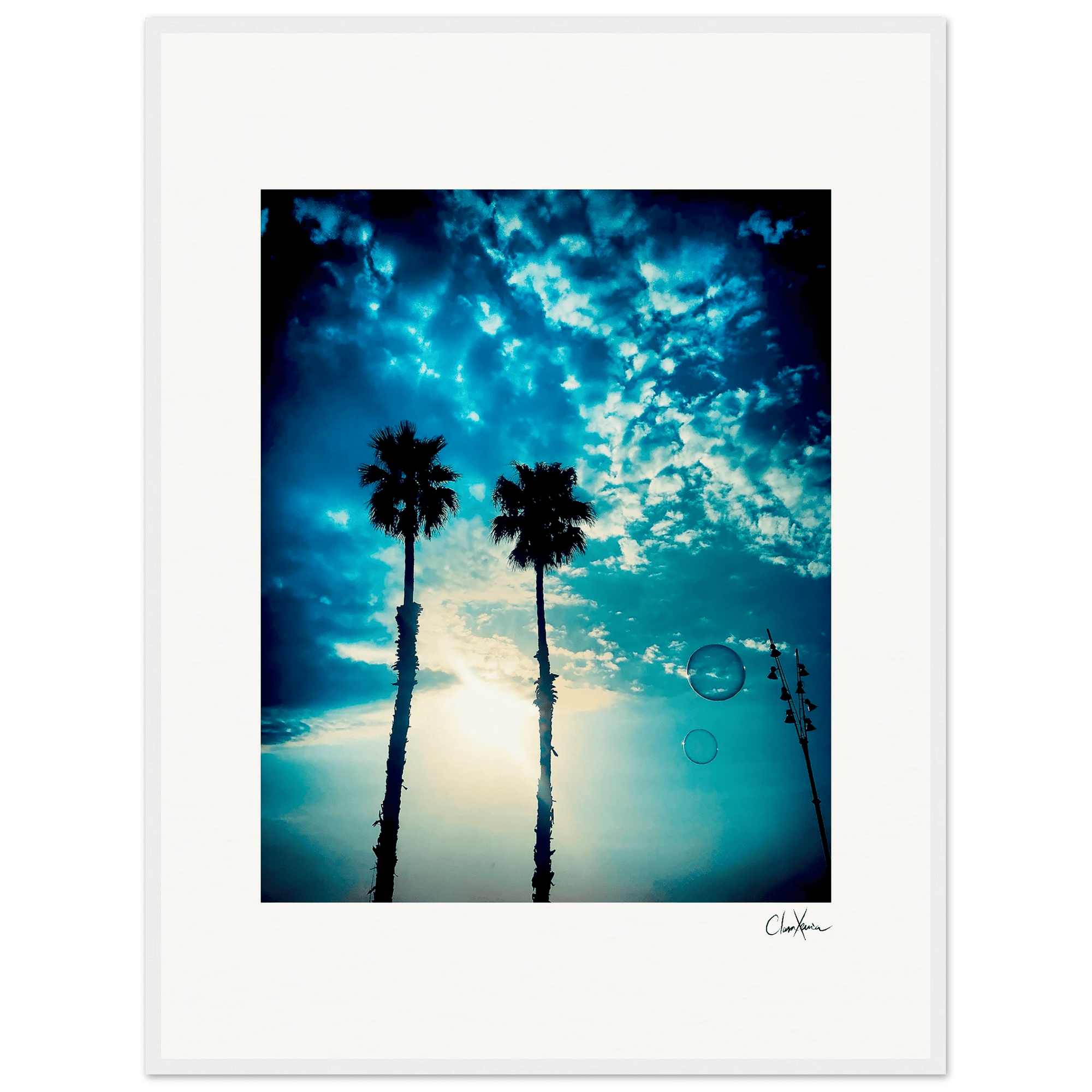Bubbles and Sky Sticks Framed print A3 (29.7 x 42 cm) White frame 13