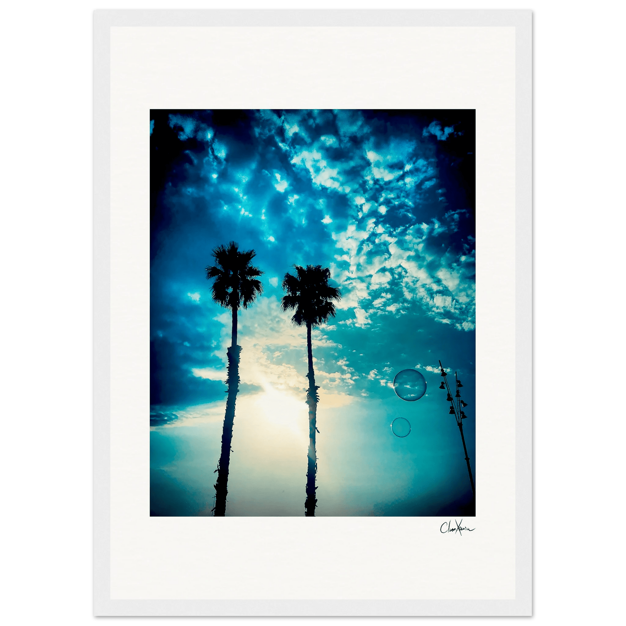 Bubbles and Sky Sticks Framed print A3 (29.7 x 42 cm) White frame 12
