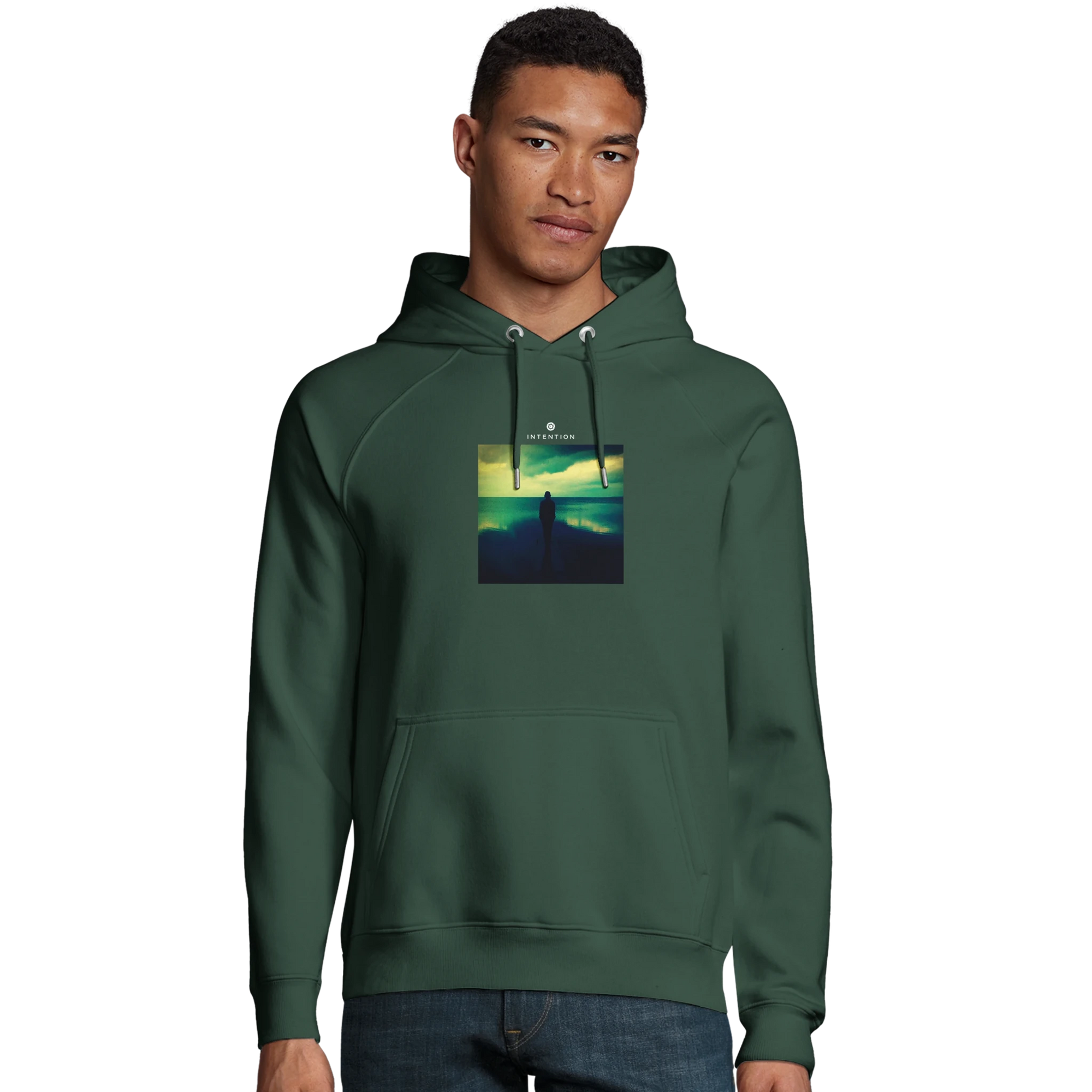 Calm - "Emerald Storms" Hoodie Off White XS 46