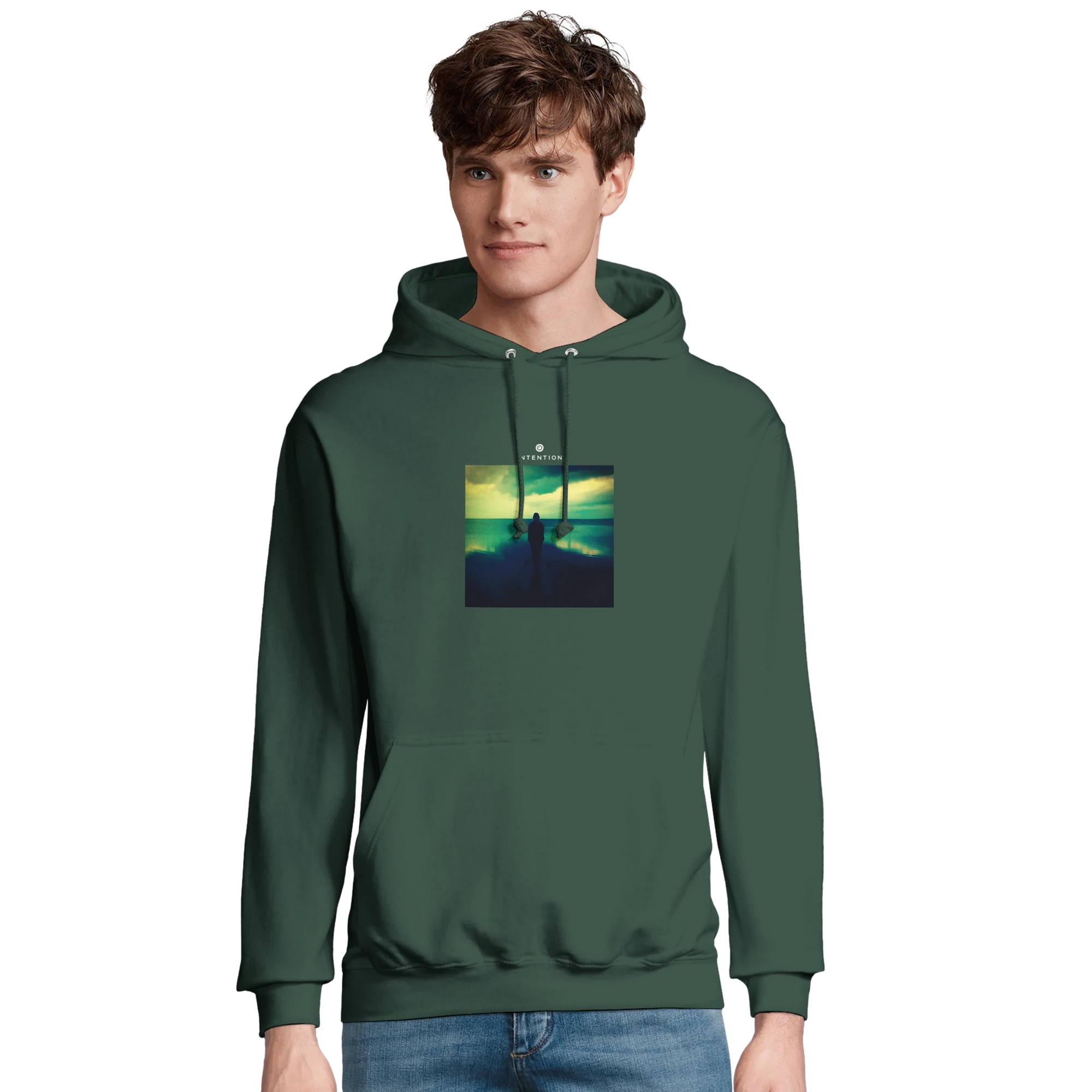 Calm - "Emerald Storms" Hoodie Bottle Green XS 31